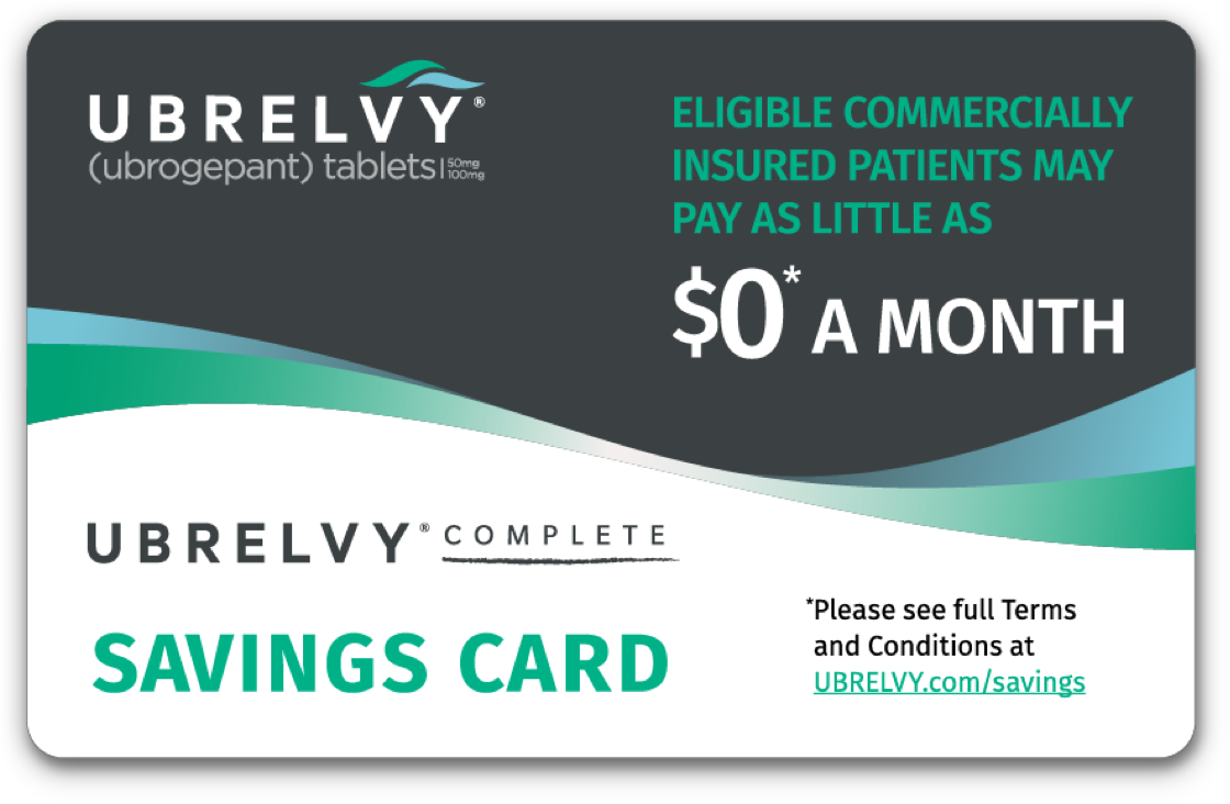 UBRELVY® (ubrogepant) Migraine Prescription Savings & Support